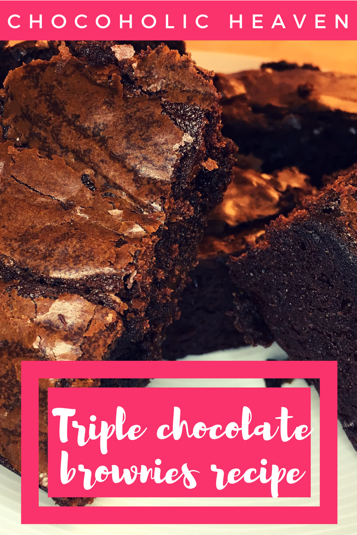 Triple chocolate brownies recipe