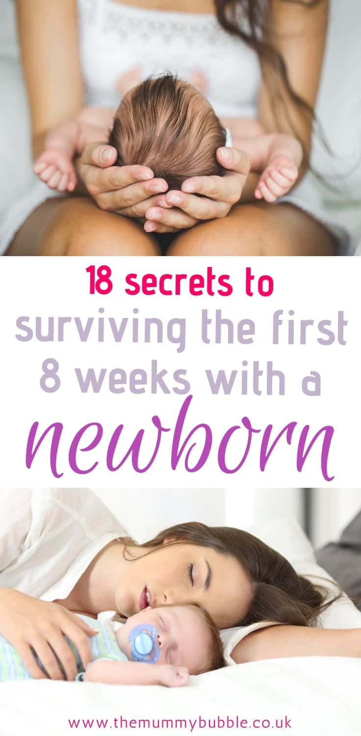 How to survive the first 8 weeks with a newborn baby - tips for coping with a newborn baby!