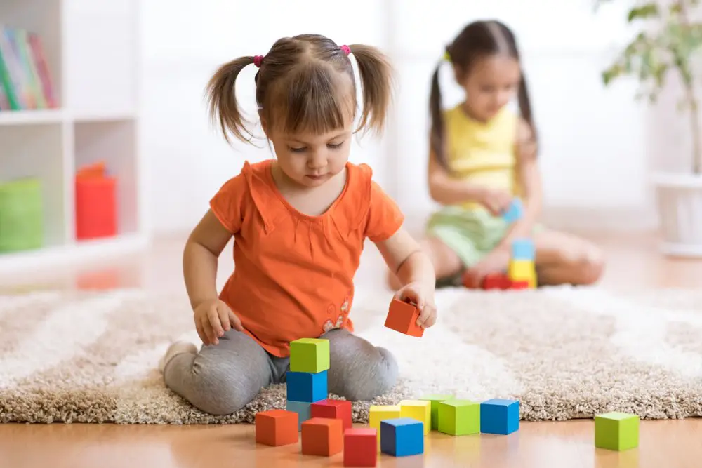 Toddler playing at home - SAHM routine