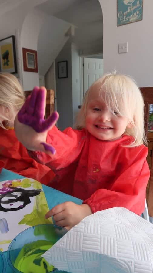 Finger painting play activity