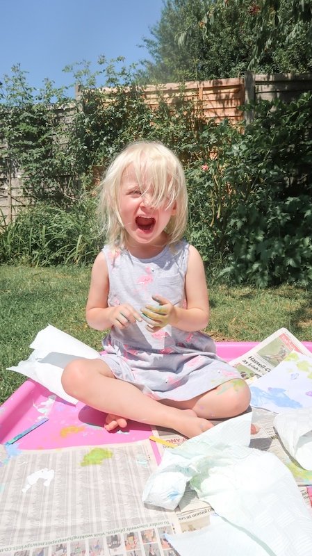 ice painting messy play activity