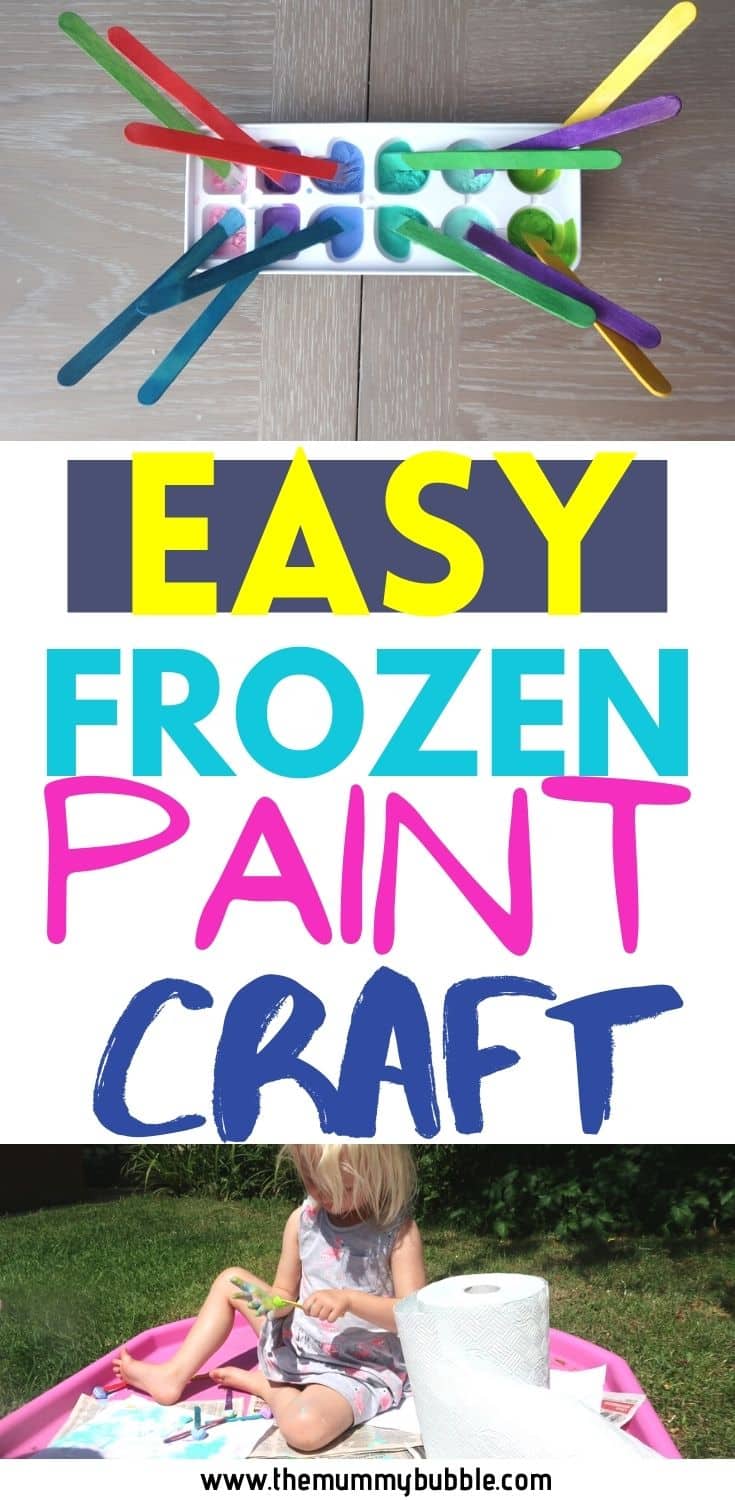 Easy frozen paint craft for toddlers and pre-schoolers