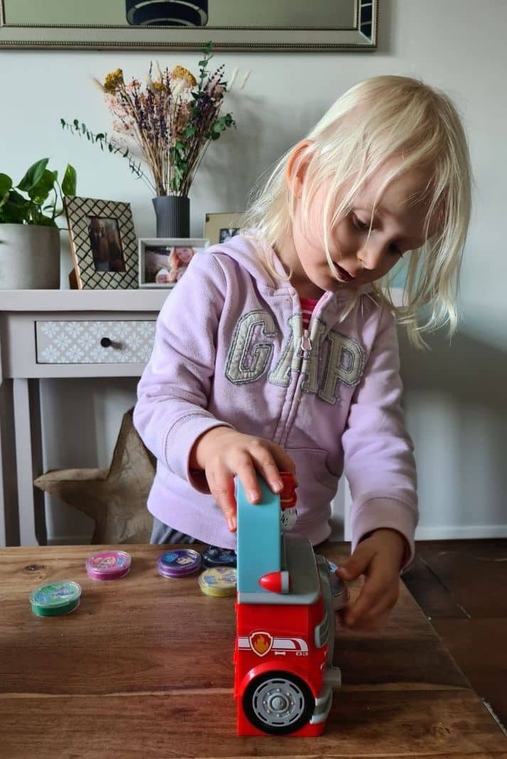 Playing with the Paw Patrol Count with Marshall toy