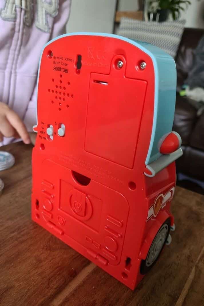 Count with Marshall toy review - back view of the toy