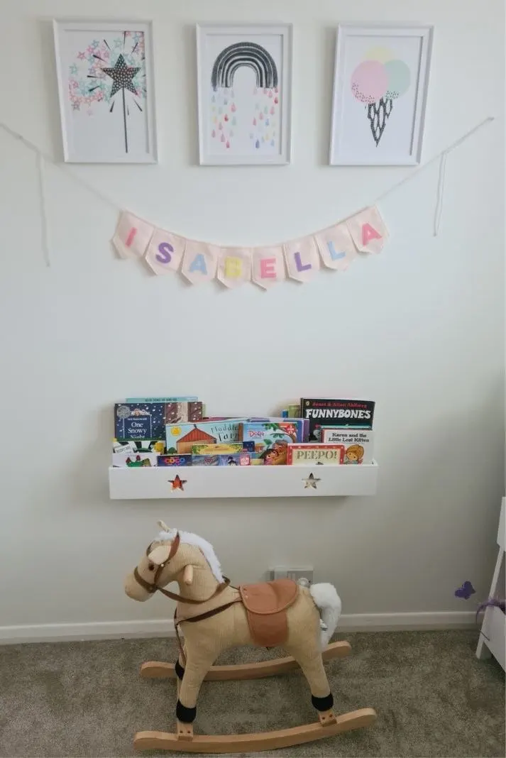 Book storage in a girl's bedroom - Great Little Trading Company book shelf 