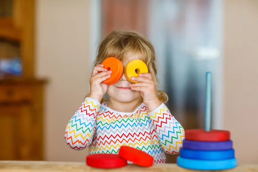 Toddler playing during lockdown 