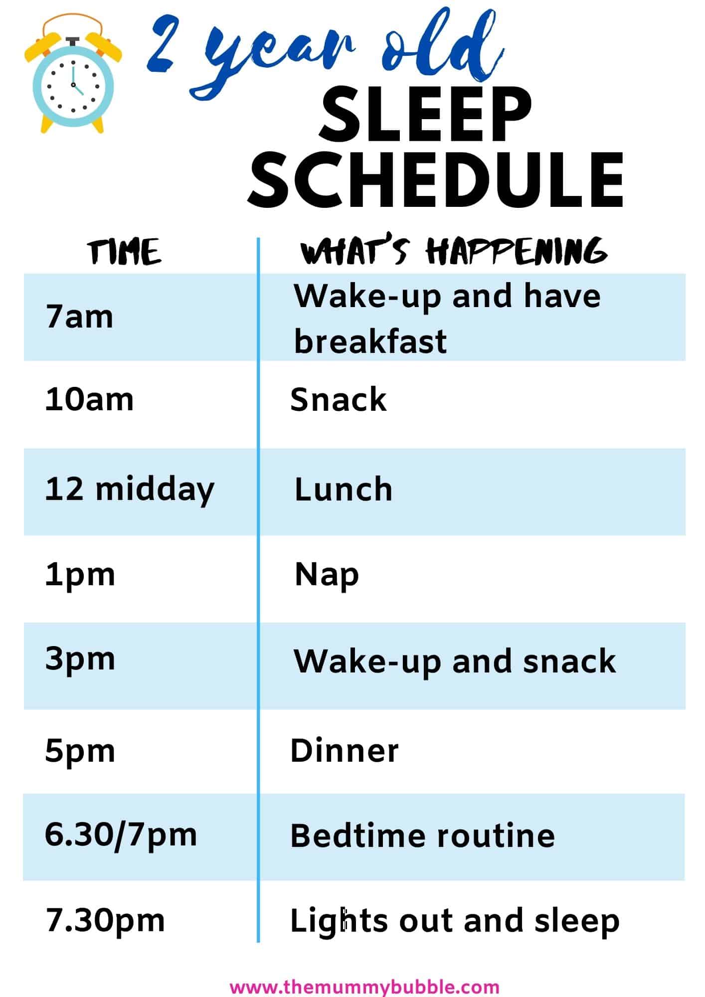 2 year old sleep schedule 