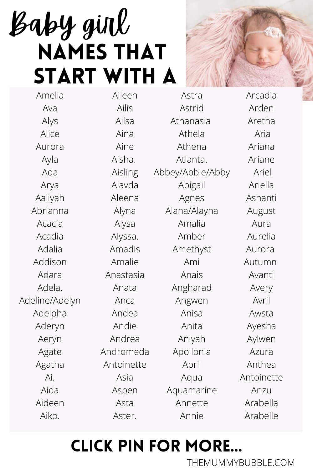 300-cute-and-unique-baby-girl-names-that-start-with-a-the-mummy-bubble