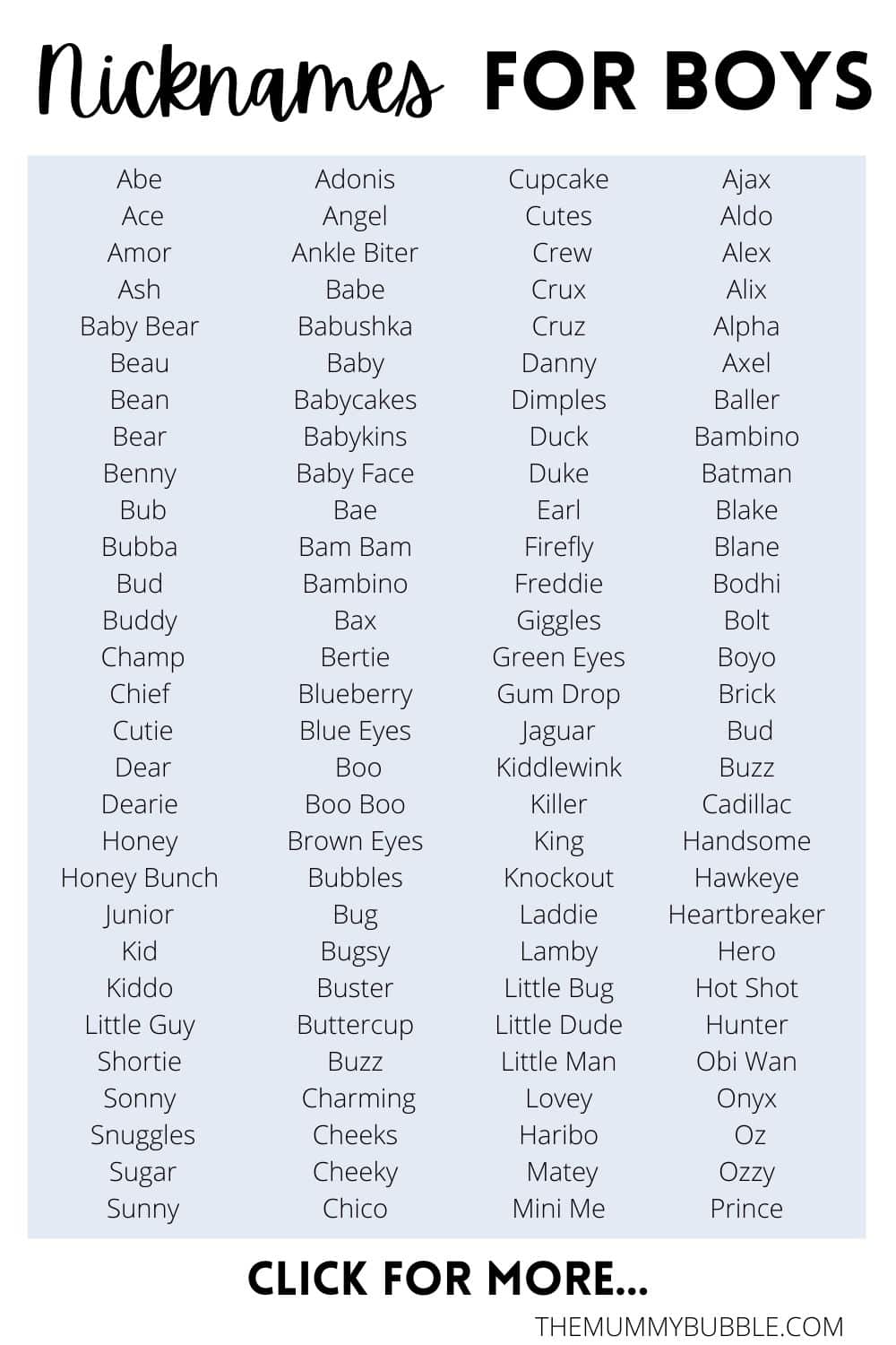 Nicknames For Your Tall Boy Best Friend