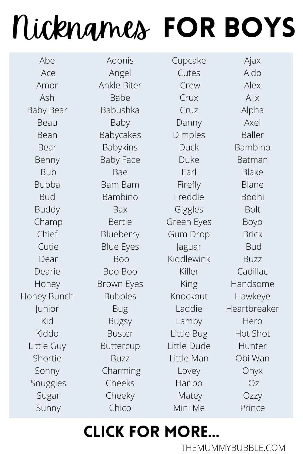 cute names for boys