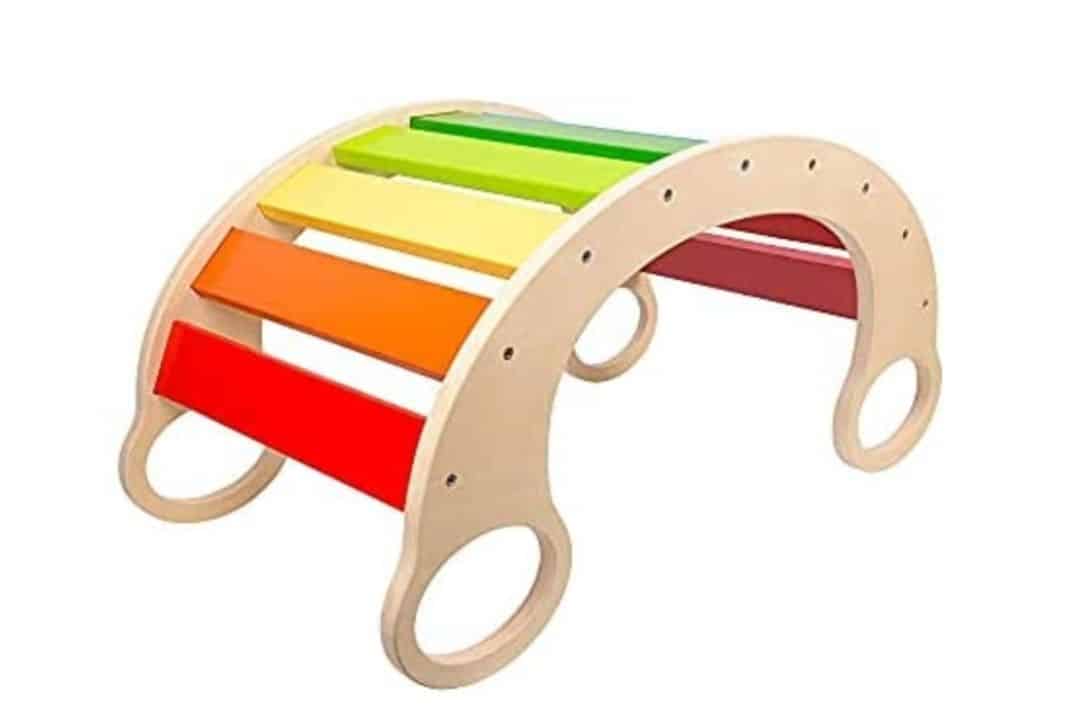 Wooden Arch ladder climbing toy for 1 year olds 