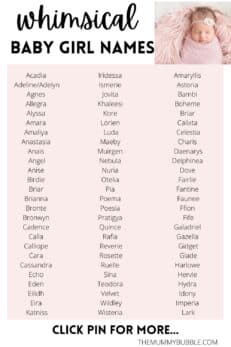 Whimsical Baby Girl Names You Will Love: 200+ ideas and meanings - The ...