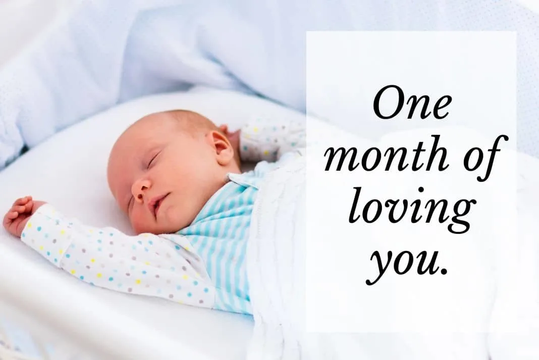 Baby's 1st month quote 