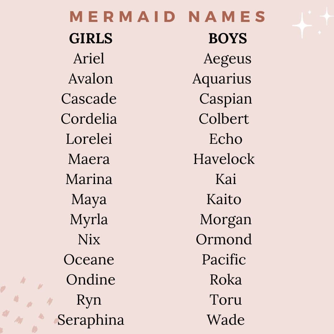 Mermaid baby names 