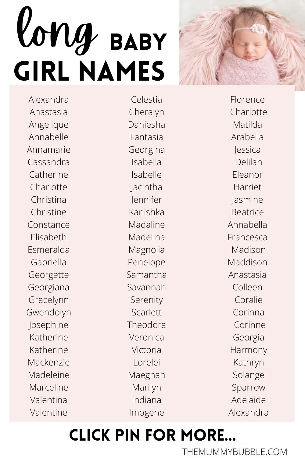 Lovely Long Girl Names 300+ Ideas That Stand Out The Mummy Bubble