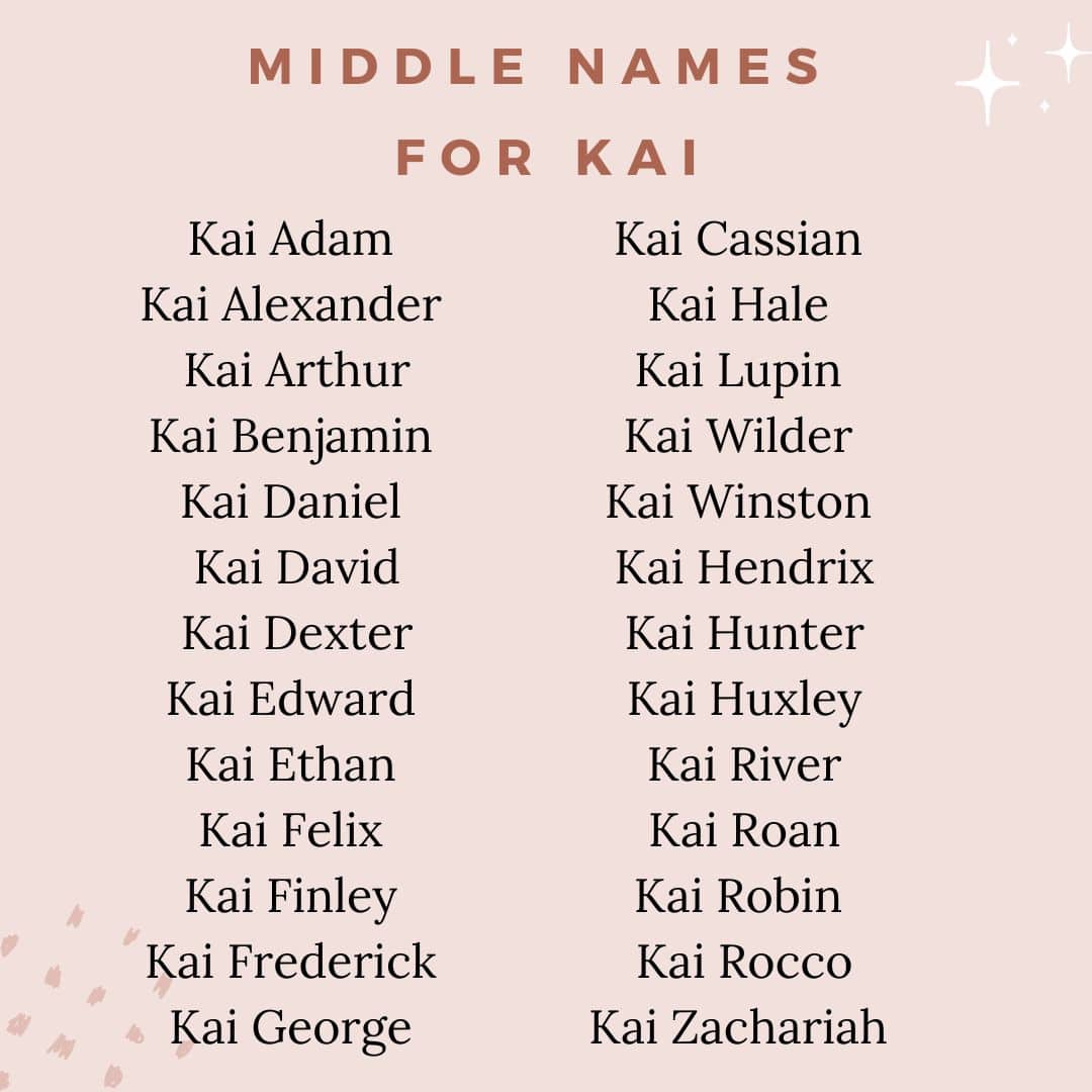 Middle names for Kai 