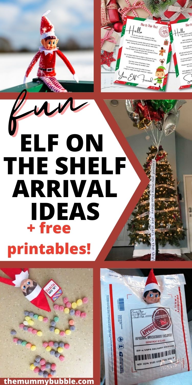 Elf on the Shelf arrival ideas 