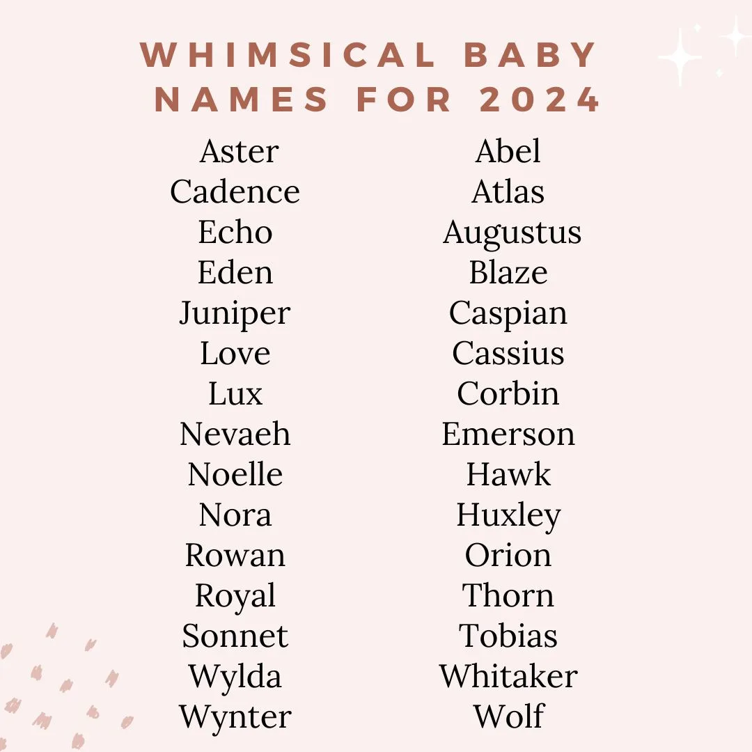 Baby Name Trends For 2024 100s Of Cute Unique Ideas The Mummy Bubble   Whimsical Baby Names 2024 .webp