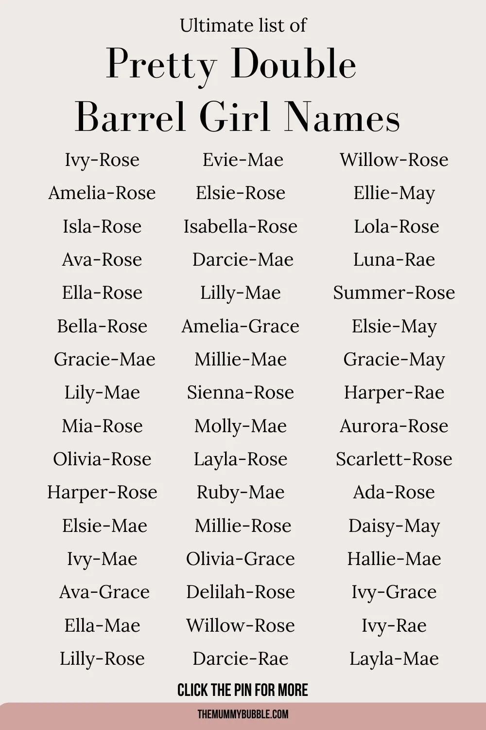 Double barrel names for girls