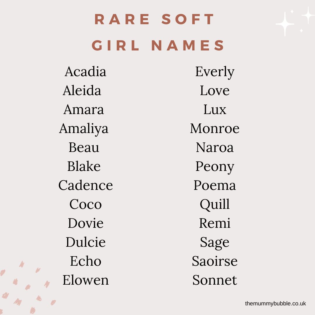rare soft girl names 