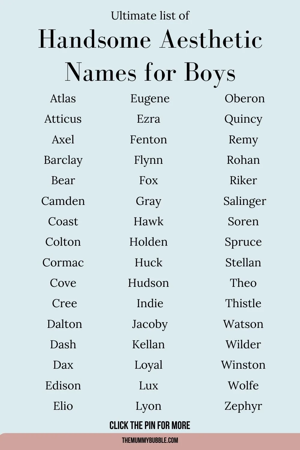 Aesthetic names for boys 
