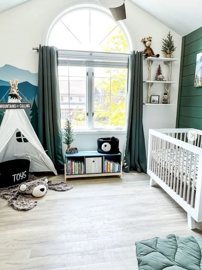 Wilderness baby boy nursery 