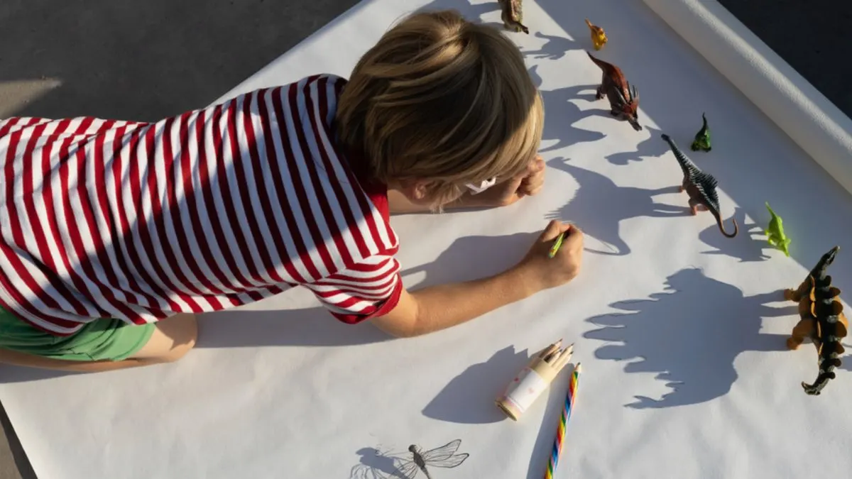 Shadow drawing summer activity