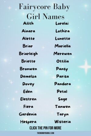 200+ Fairycore Baby Names for Boys & Girls - The Mummy Bubble