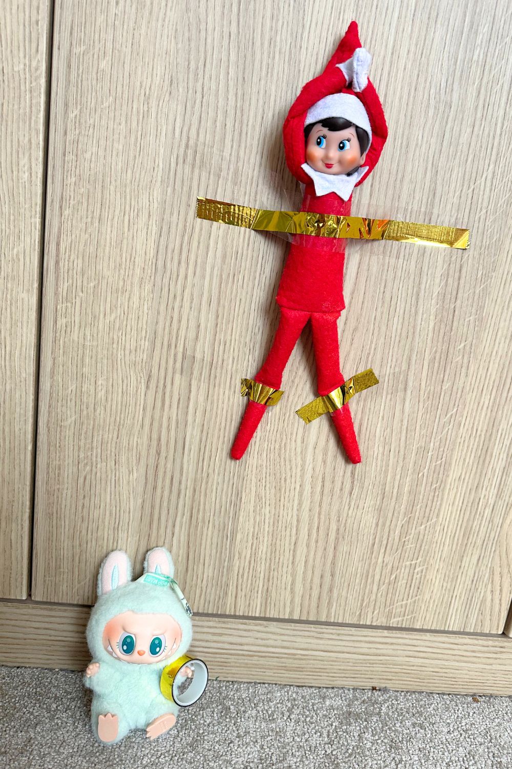 Labubu elf on the shelf idea