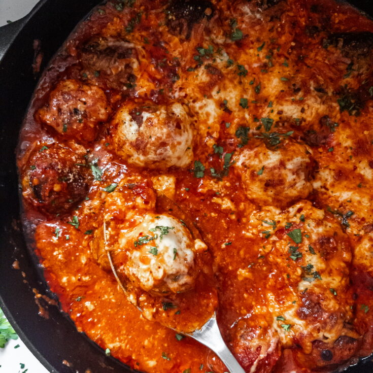 Image for Easy One Pan Meatball Parmigiana