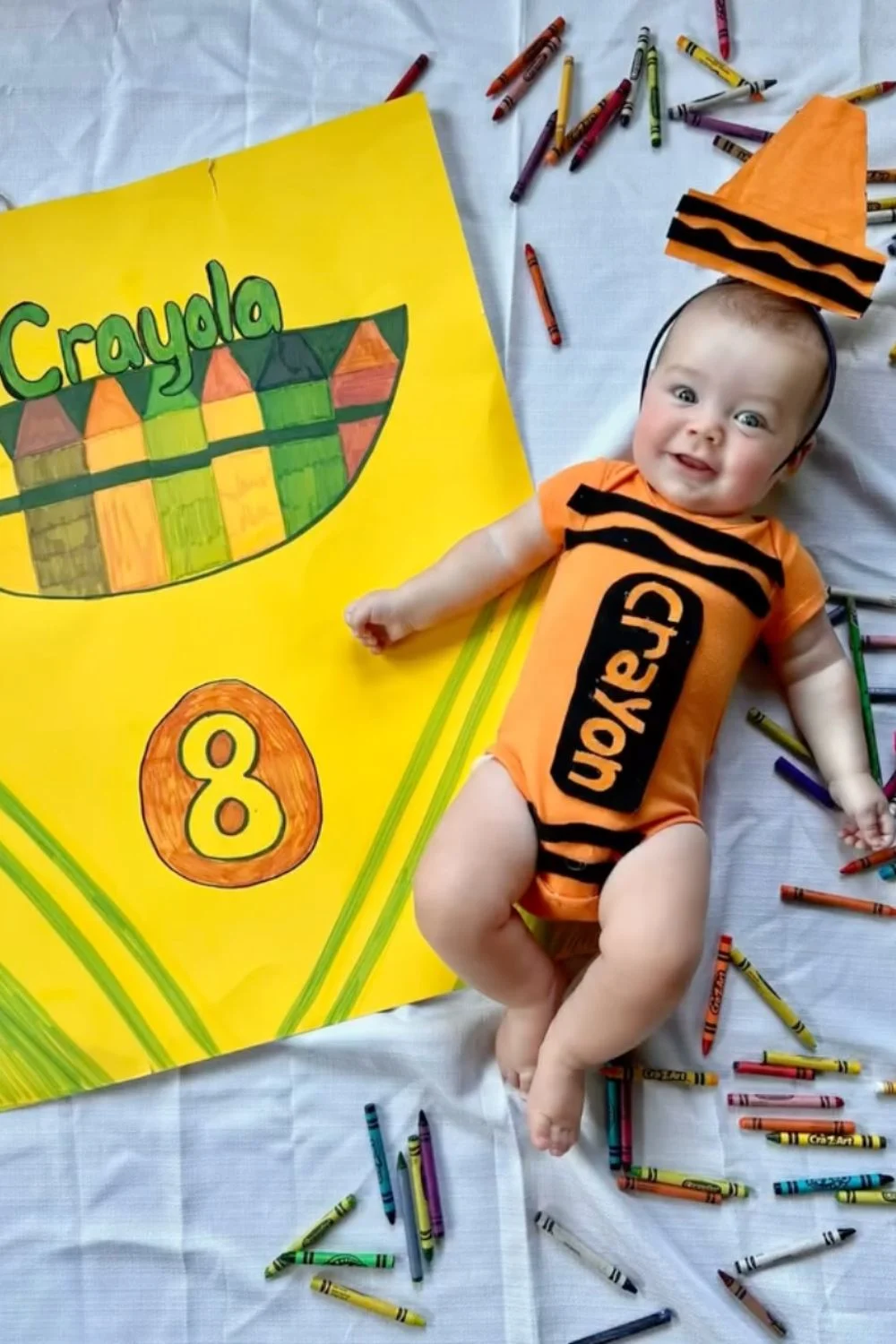 baby halloween costume crayon